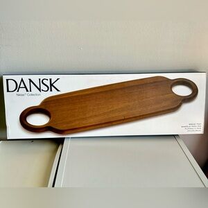 NIB Dansk Danish Bread Tray Niklas Collection Acacia Wood